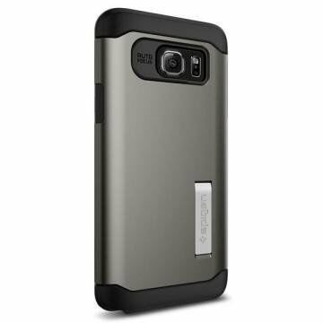 Spigen Galaxy Note 5 ile Uyumlu Kılıf Slim Armor Gun Metal