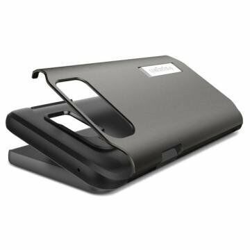 Spigen Galaxy Note 5 ile Uyumlu Kılıf Slim Armor Gun Metal