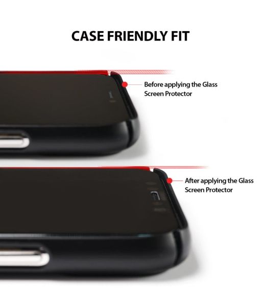 Ringke Slim iPhone XS ile Uyumlu KIlıf Black 4 Tarafı Saran Tam Koruma İnce Şık Tasarım