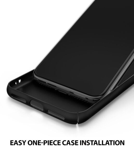 Ringke Slim iPhone XS ile Uyumlu KIlıf Black 4 Tarafı Saran Tam Koruma İnce Şık Tasarım