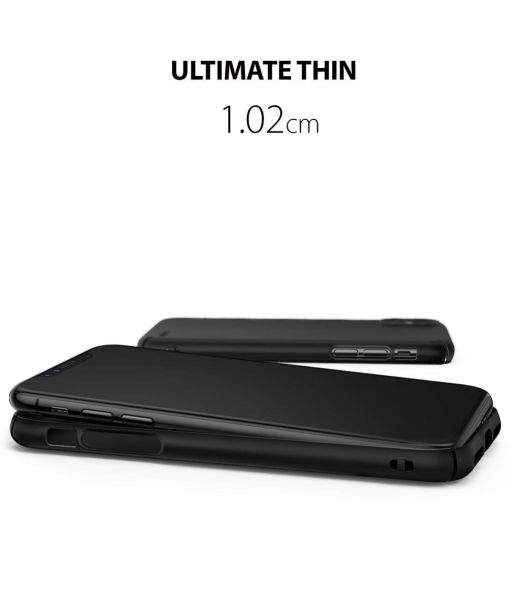 Ringke Slim iPhone XS ile Uyumlu KIlıf Black 4 Tarafı Saran Tam Koruma İnce Şık Tasarım