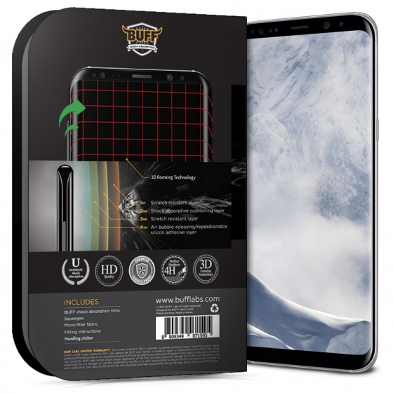 Buﬀ Galaxy S8 3D ile Uyumlu Ekran Koruyucu
