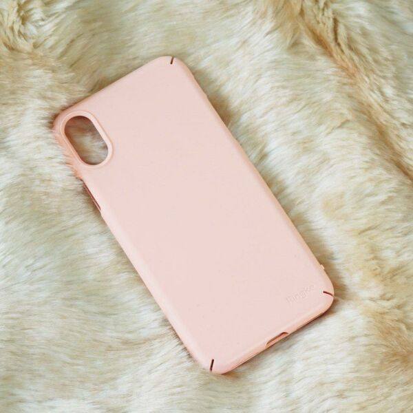 Ringke Slim iPhone XS ile Uyumlu KIlıf Peach Pink