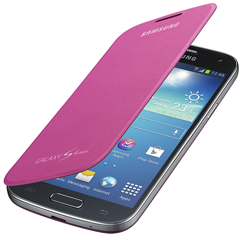 Galaxy S4 Mini i9190 ile Uyumlu Flip Cover Kılıf Pembe EF-FI919BPEGWW