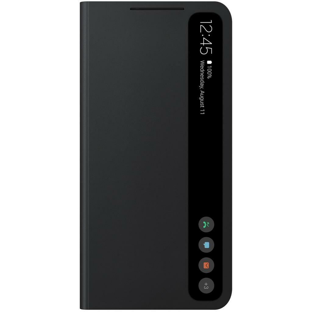 Galaxy S21 FE ile Uyumlu Smart Clear View Kılıf-Siyah EF-ZG990CBEGTR