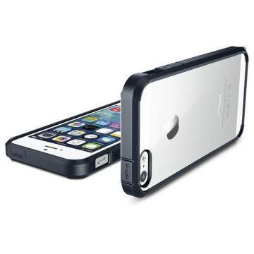 Spigen iPhone 5,5s,SE ile Uyumlu Kılıf Ultra Hybrid Metal Slate