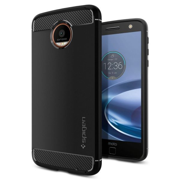 Spigen Moto Z Force Droid ile Uyumlu Kılıf Rugged Armor