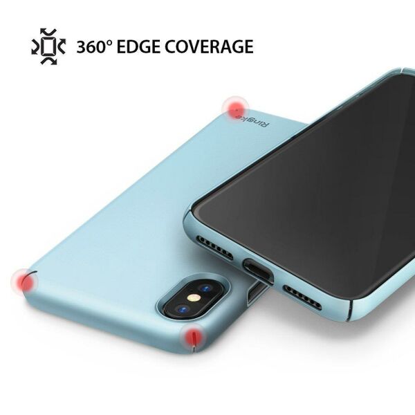 Ringke Slim iPhone XS ile Uyumlu KIlıf Sky Blue