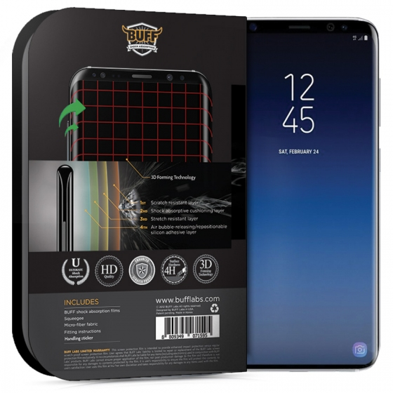 Buﬀ Galaxy S9 3D ile Uyumlu Ekran Koruyucu