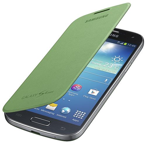 Galaxy S4 Mini i9190 ile Uyumlu Flip Cover Kılıf Yeşil EF-FI919BGEGWW