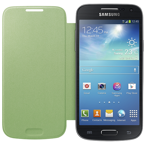 Galaxy S4 Mini i9190 ile Uyumlu Flip Cover Kılıf Yeşil EF-FI919BGEGWW
