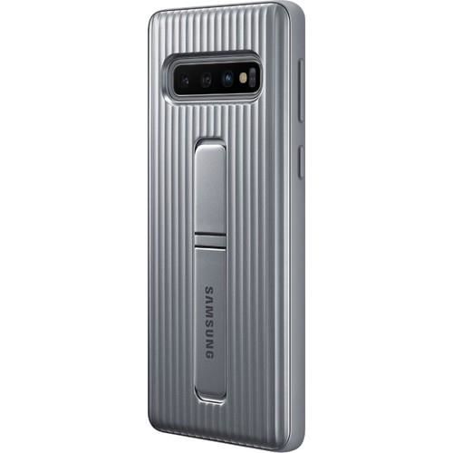 Galaxy S10 ile Uyumlu Protective Standing Cover Gümüş EF-RG973CSEGWW