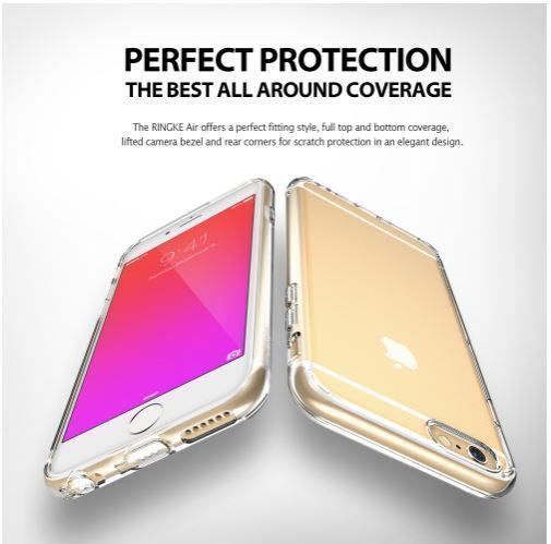 Ringke Air iPhone 6s Plus/ 6 Plus ile Uyumlu KIlıf Crystal Clear Ultra Hafif Esnek İnce Şeffaf Transparan