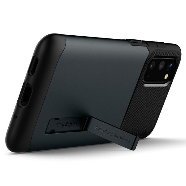 Spigen Galaxy S20 ile Uyumlu Kılıf Slim Armor Metal Slate