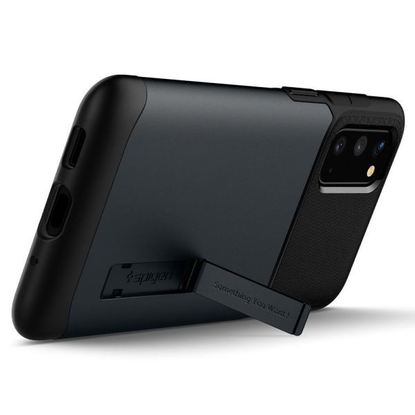 Spigen Galaxy S20 ile Uyumlu Kılıf Slim Armor Metal Slate