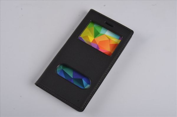 Jopus Galaxy A5 2017 ile Uyumlu Suni Deri KK-147 Kapaklı Koruma Kılıfı Siyah