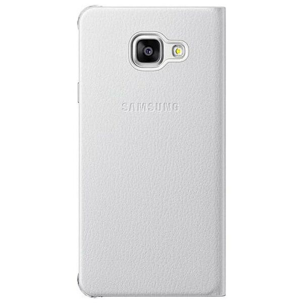 Galaxy A3 (2016) ile Uyumlu Kılıf Flip Cover Beyaz (Out)