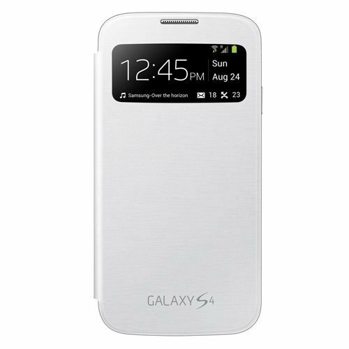 Galaxy S4 i9500 ile Uyumlu S View Cover Kılıf Beyaz EF-CI950BWEGWW