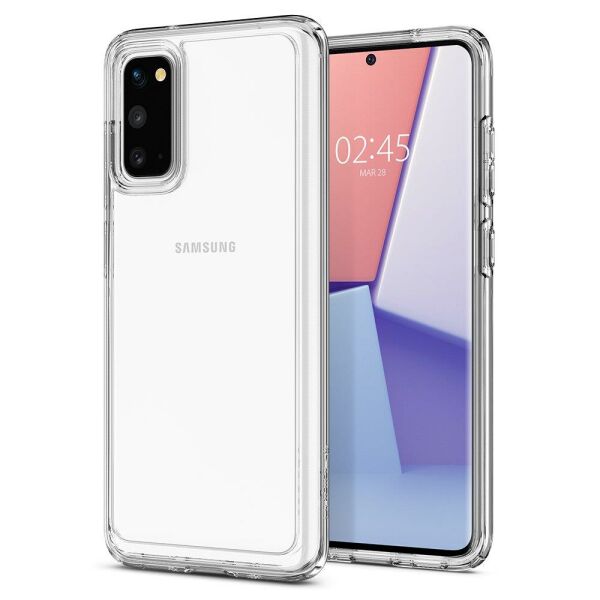 Spigen Galaxy S20 ile Uyumlu Kılıf Ultra Hybrid Crystal Clear