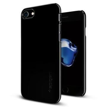 Spigen iPhone 7 ile Uyumlu Kılıf Thin Fit Ultra İnce Jet Black