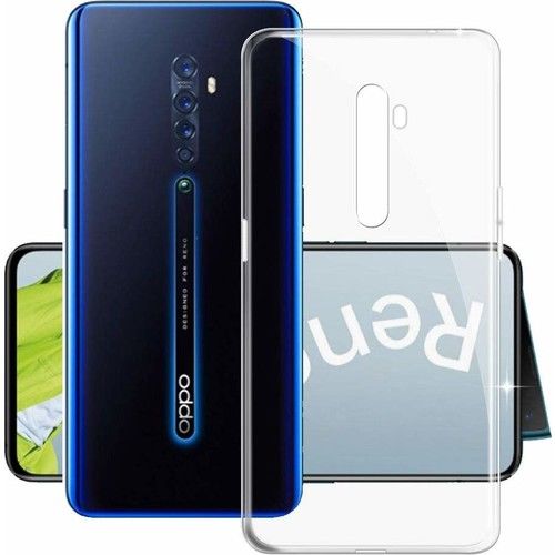 Reno 2Z ile Uyumlu Ultra Slim Silikon Kılıf Şeffaf