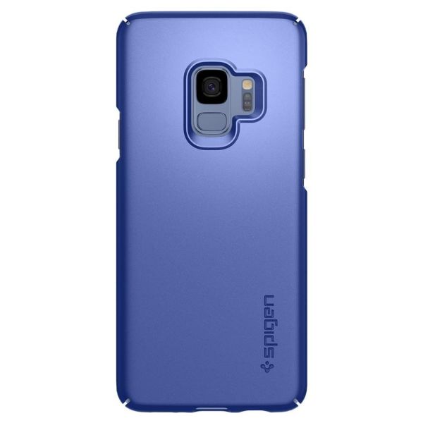 Spigen Galaxy S9 ile Uyumlu Kılıf Thin Fit Blue Coral