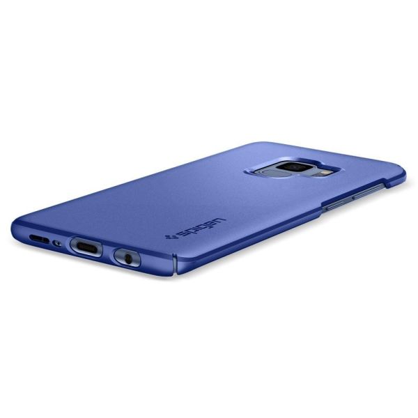 Spigen Galaxy S9 ile Uyumlu Kılıf Thin Fit Blue Coral