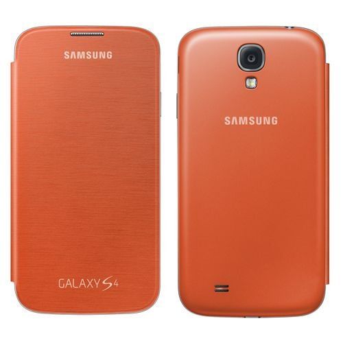 Galaxy S4 ile Uyumlu Flip Cover Kılıf Turuncu EF-FI950BOEGWW