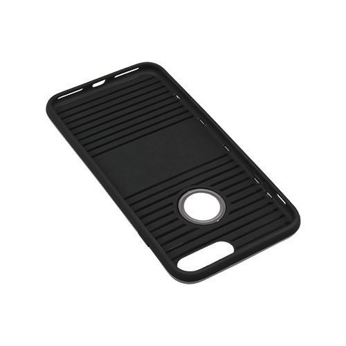 Zore iPhone 7 Plus ile Uyumlu Motomo Silikon Kılıf Dark Silver