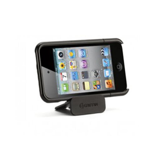 Griffin iPod Touch 4 ile Uyumlu Karbon Desenli Stantlı Kılıf Graphite RE01943