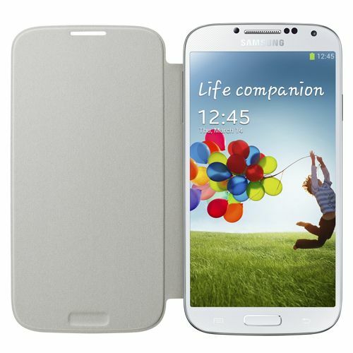 Galaxy S4 ile Uyumlu Flip Cover Kılıf Beyaz EF-FI950BWEGWW (Out)