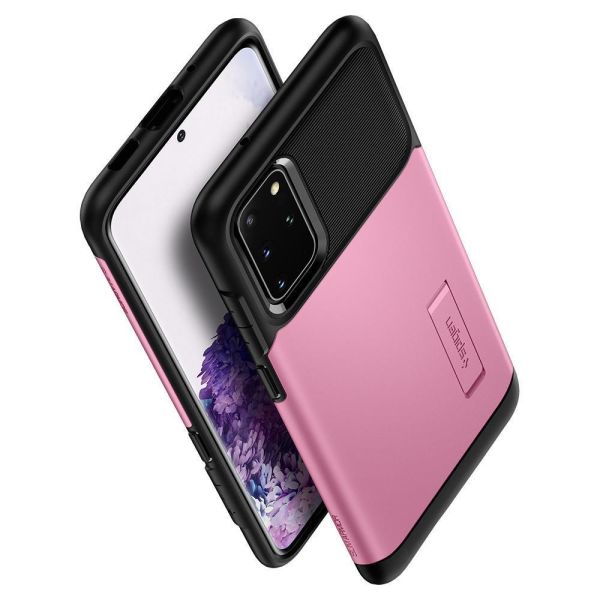 Spigen Galaxy S20 Plus ile Uyumlu Kılıf Slim Armor Rusty Pink