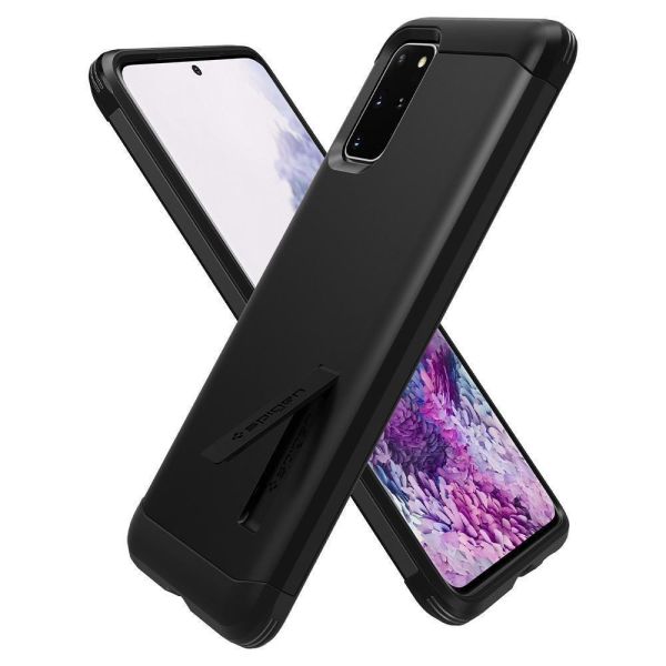 Spigen Galaxy S20 Plus ile Uyumlu Kılıf Tough Armor Black