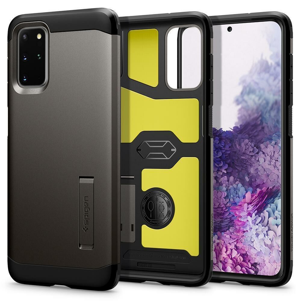 Spigen Galaxy S20 Plus ile Uyumlu Kılıf Tough Armor Gunmetal