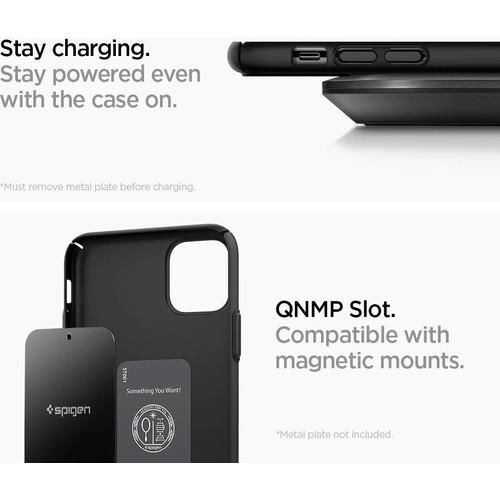 Spigen iPhone 11 Pro ile Uyumlu Kılıf Thin Fit Air Ultra İnce Black