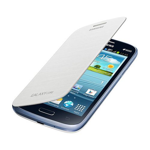 Galaxy Core ile Uyumlu Flip Cover Kılıf Beyaz EF-FI826BWEGWW
