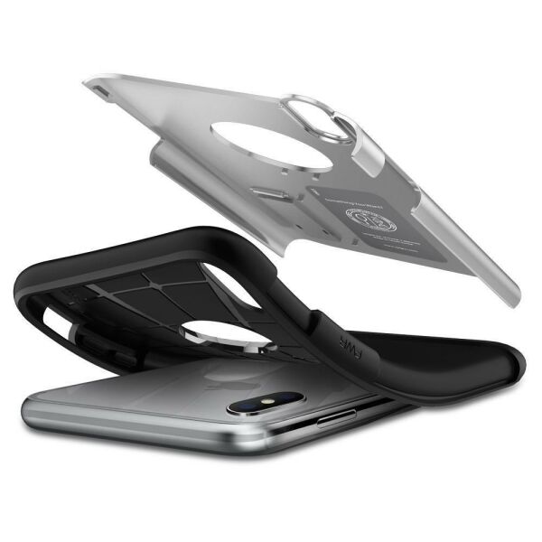 Spigen iPhone XS Max ile Uyumlu Kılıf Slim Armor Satin Silver
