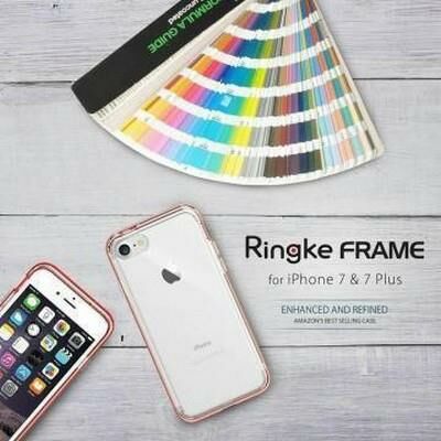 Ringke Frame İphone 7 Plus ile Uyumlu Çerçeveli Bumper Kılıf Sf Black