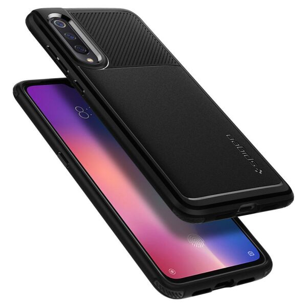 Spigen Mi 9 ile Uyumlu Kılıf Rugged Armor Matte Blac