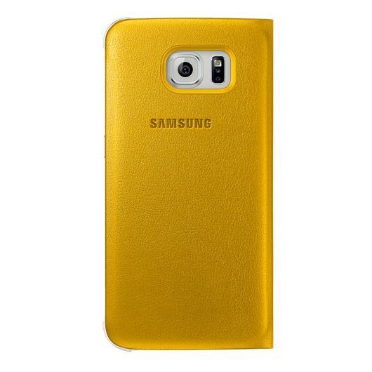 Galaxy S6 ile Uyumlu S View Cover (Deri Görünümlü) Sarı EF-CG920PYEGWW