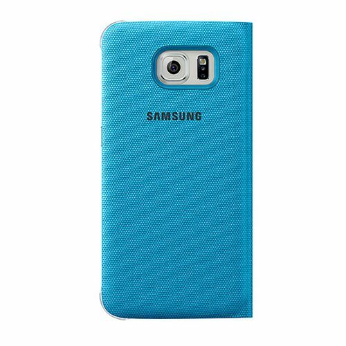 Galaxy S6 ile Uyumlu S View Cover (Tekstil) Mavi EF-CG920BLEGWW