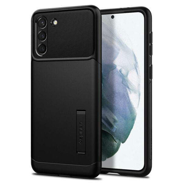 Spigen Galaxy S21 ile Uyumlu Kılıf Slim Armor Black