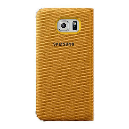 Galaxy S6 ile Uyumlu S View Cover (Tekstil) Sarı EF-CG920BYEGWW