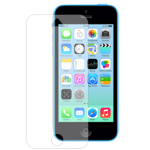 iPhone 5C ile Uyumlu Ekran Koruyucu Şeffaf 1 Adet