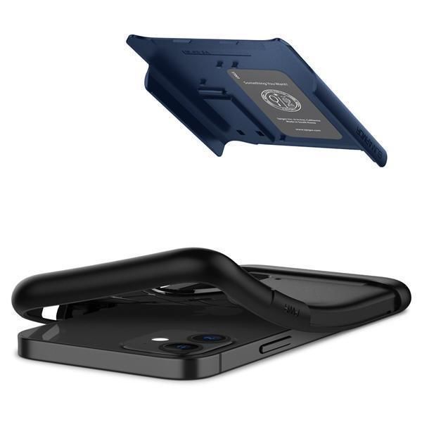 Spigen iPhone 12 Mini ile Uyumlu Kılıf Slim Armor Navy Blue