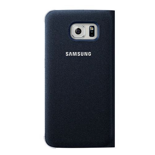 Galaxy S6 ile Uyumlu S View Cover (Tekstil) Siyah EF-CG920BBEGWW