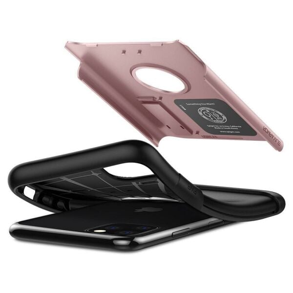 Spigen iPhone 11 Pro Max ile Uyumlu Kılıf Slim Armor Rose Gold