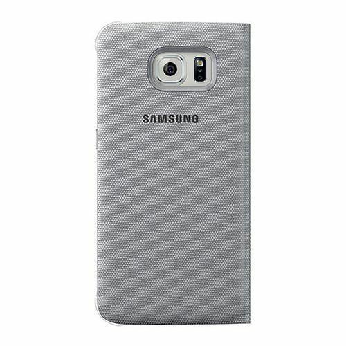 Galaxy S6 ile Uyumlu S View Cover (Tekstil) Gri EF-CG920BSEGWW