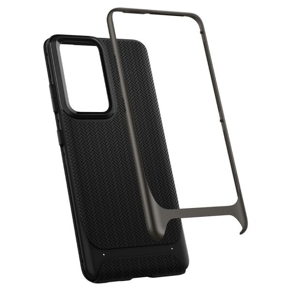 Spigen Galaxy S21 Ultra ile Uyumlu Kılıf Neo Hybrid Gunmetal