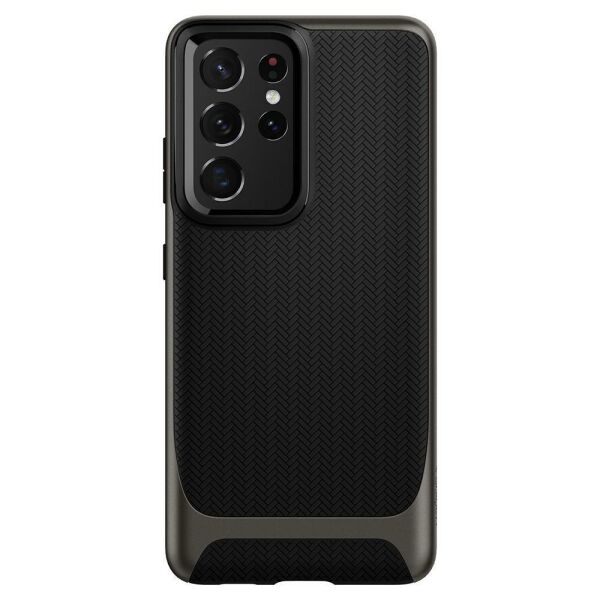 Spigen Galaxy S21 Ultra ile Uyumlu Kılıf Neo Hybrid Gunmetal